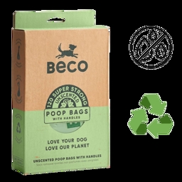 BECO Super Strong Poop Bags With Handle UTAN Doft med Handtag 120 st